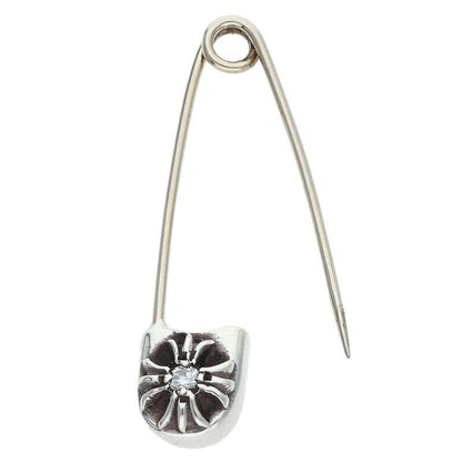 Chrome Hearts Safety Pin SM Small Pin 1 Diamond Silver Necklace Top — view 4