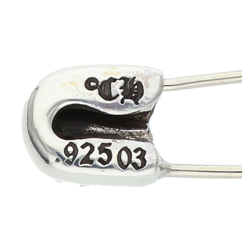 Chrome Hearts Safety Pin SM Small Pin 1 Diamond Silver Necklace Top — view 3