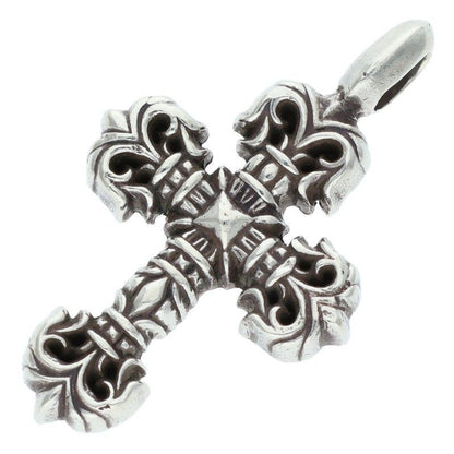 Chrome Hearts Charm Filigree Tiny Silver Necklace Top