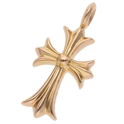 Chrome Hearts 22k Tny Crsf P Dmnd Tiny Fat Cross Pave Diamond Pendant Gold — view 2