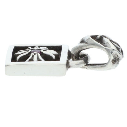 Chrome Hearts Framed CH Plus Saffiano Charm Silver Necklace Top — view 5