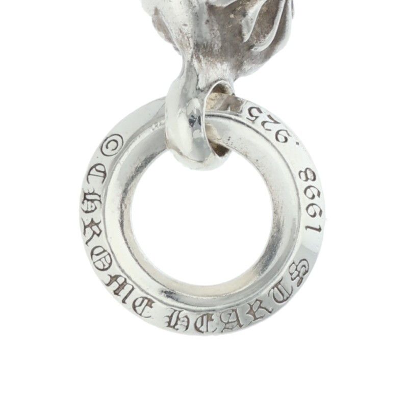 Chrome Hearts Tny CH Crs 1 Ball Tiny CH Cross Charm Silver Necklace Top — view 3