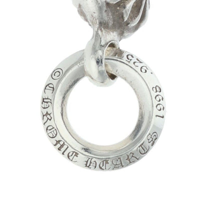 Chrome Hearts Tny CH Crs 1 Ball Tiny CH Cross Charm Silver Necklace Top — view 3