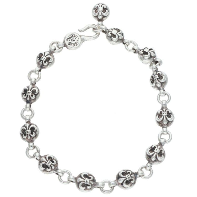 Chrome Hearts No1 Ball Fubol Silver Bracelet