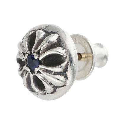 Chrome Hearts Stud Crsbll Sap Cross Ball 1 Saffiano Silver Earrings