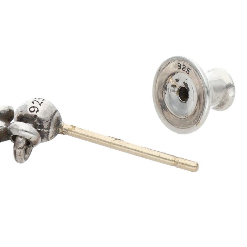 Chrome Hearts Tiny CH Pls 3 Ech Plus 3 Drop Silver Earrings — view 5