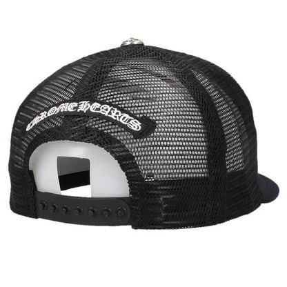 Chrome Hearts Trucker Cap Truck Khaki Cemetery Calf Hair Leather Patch Mesh Cap — view 2
