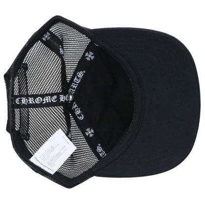 Chrome Hearts Trucker Cap Truck Khaki Cemetery Calf Hair Leather Patch Mesh Cap — view 4
