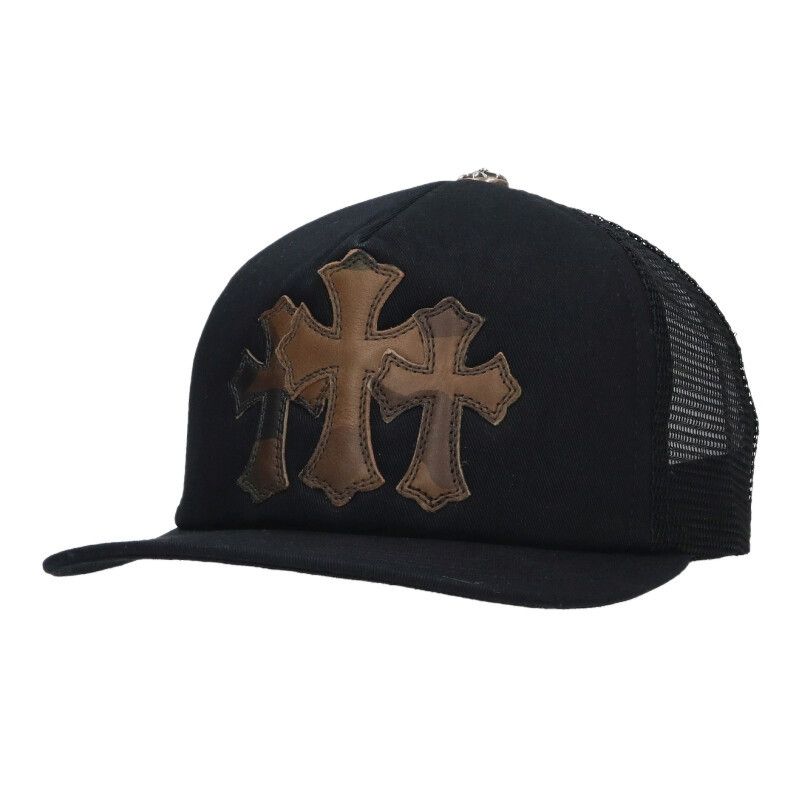 Chrome Hearts Trucker Cap 3 Cemetery Leather Patch Mesh Hat