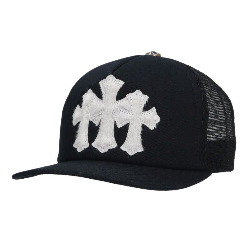 Chrome Hearts Trucker Cap 3 Cemetery Leather Patch Mesh Hat