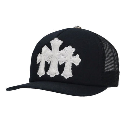 Chrome Hearts Trucker Cap 3 Cemetery Leather Patch Mesh Hat