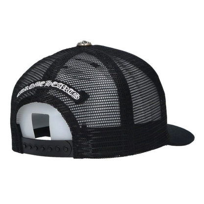 Chrome Hearts Trucker Cap 3 Cemetery Leather Patch Mesh Hat — view 2