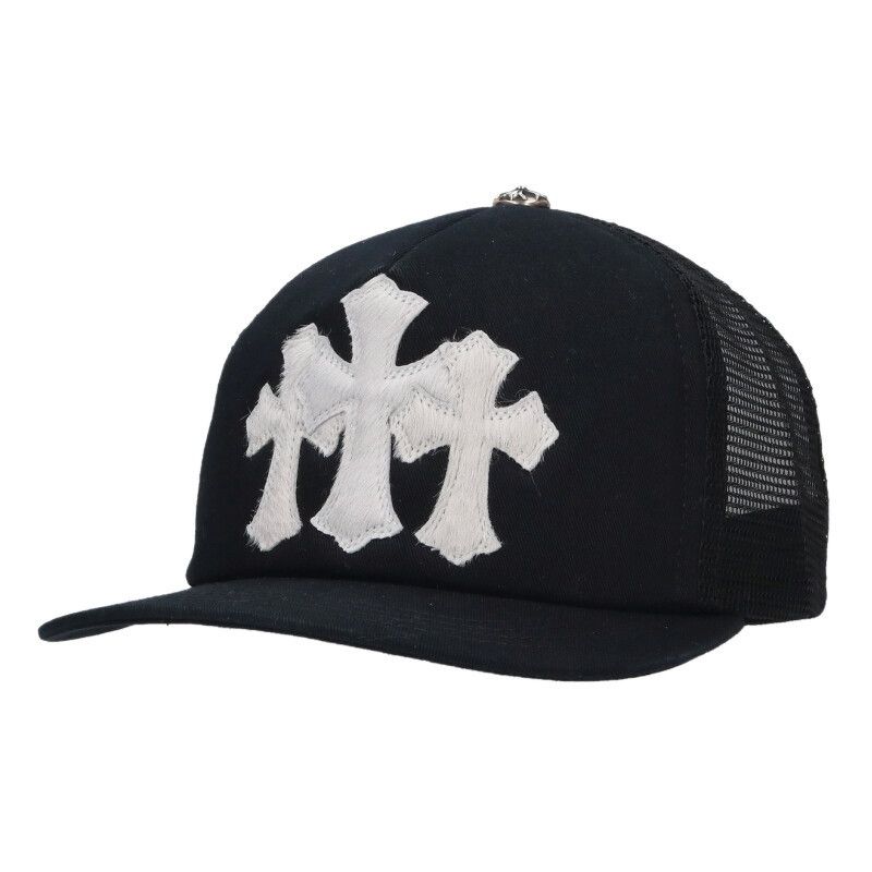 Chrome Hearts Trucker Cap 3 Cemetery Leather Patch Mesh Hat