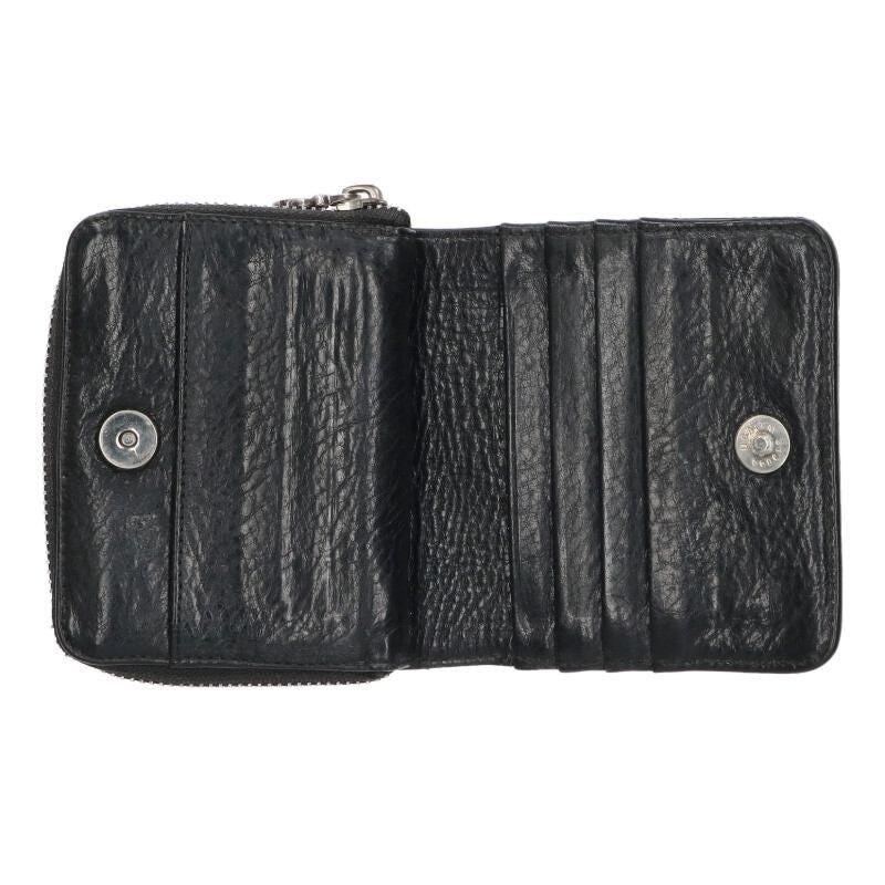 Chrome Hearts SQ Zip Bill Square Zip Round Zip Leather Wallet — view 3