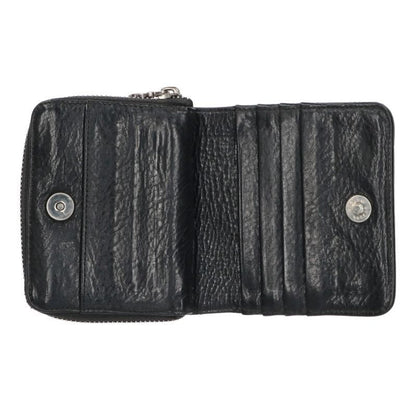 Chrome Hearts SQ Zip Bill Square Zip Round Zip Leather Wallet — view 3