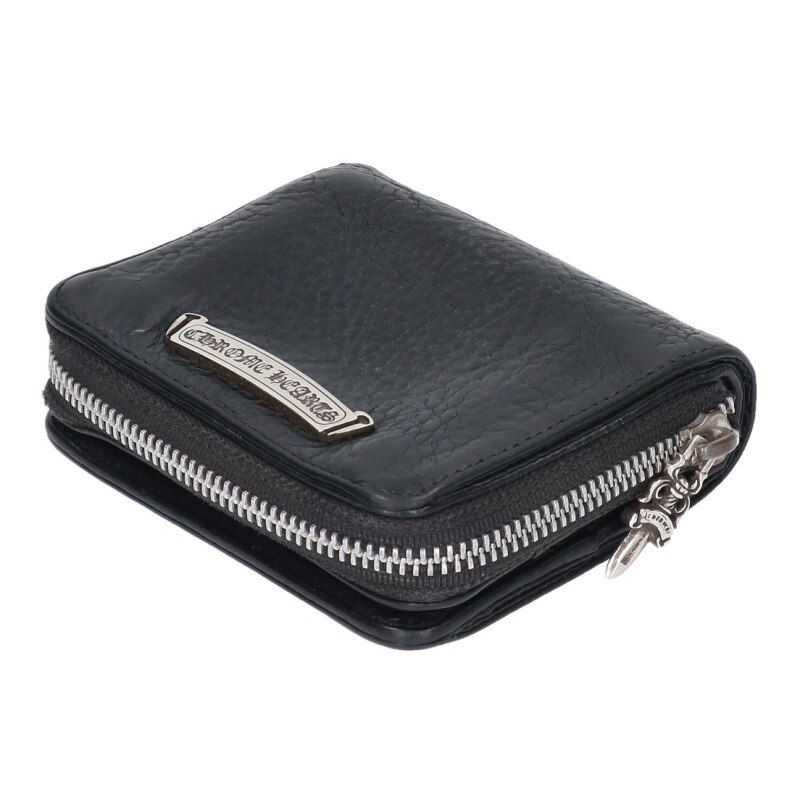 Chrome Hearts SQ Zip Bill Square Zip Round Zip Leather Wallet — view 4