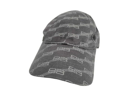 Balenciaga Cap BB Logo Gray Cotton Hat