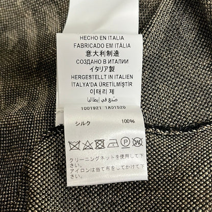 Versace Cardigan 40 M Black Dark Brown Beige Long Sleeve Silk — view 4