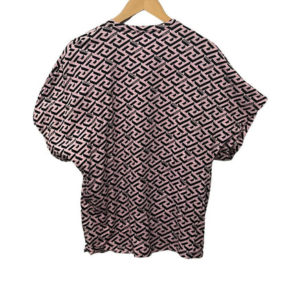 Versace Short Sleeve Top 40 M Light Pink Black White Crew Neck Safety Pin — view 2