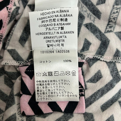 Versace Short Sleeve Top 40 M Light Pink Black White Crew Neck Safety Pin — view 4