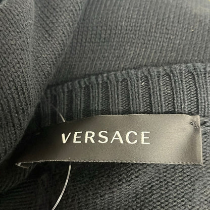 Versace Long Sleeve Sweater 46 XL Black Yellow Embroidery Medusa — view 3