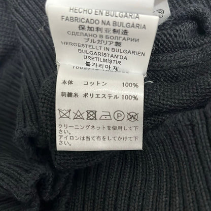 Versace Long Sleeve Sweater 46 XL Black Yellow Embroidery Medusa — view 4