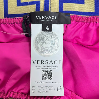 Versace Shorts 4 XL Pink Purple Dark Navy Beige Waist Togo — view 3