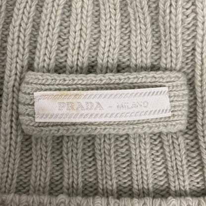 Prada Knit Hat M Light Green Wool Cashmere — view 7
