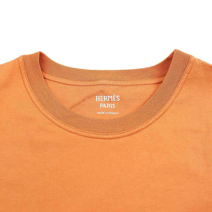 Hermes Dress Embroidered Pocket Orange 36 — view 3