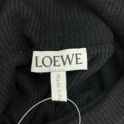 Loewe High Neck Rib Knit Sweater Black — view 3