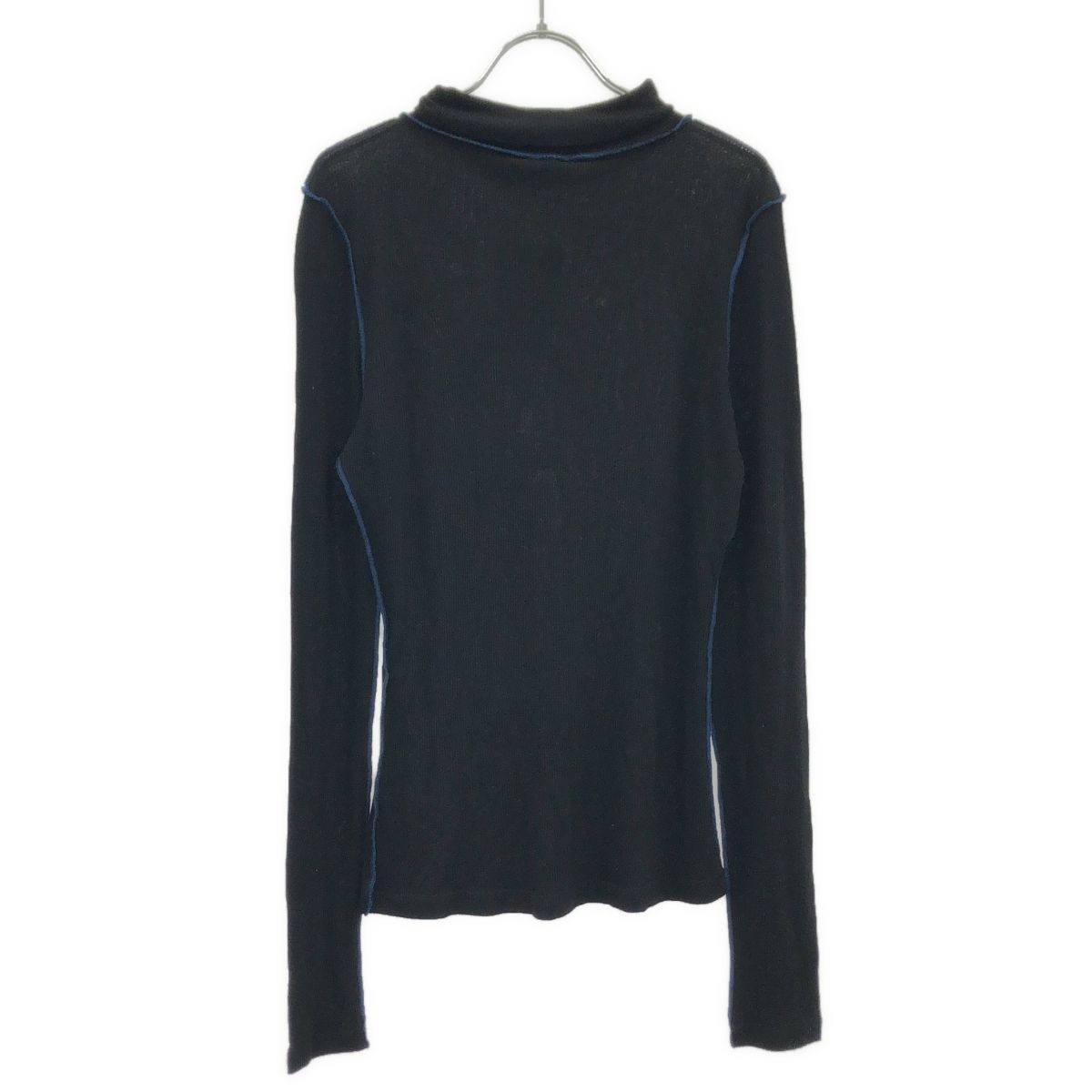 Loewe High Neck Rib Knit Sweater Black — view 2