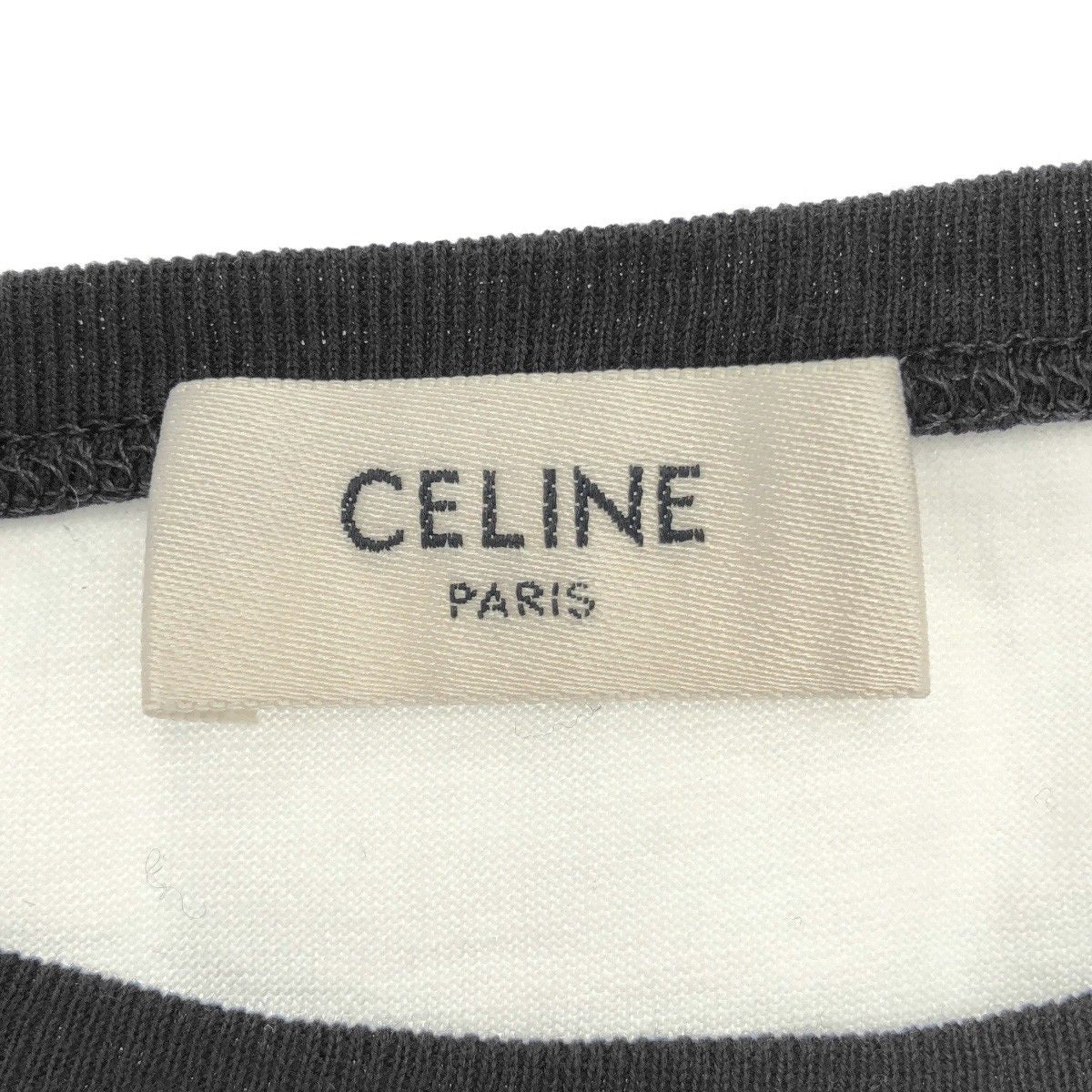Celine Santropef Locky Logo T-Shirt White Navy — view 3