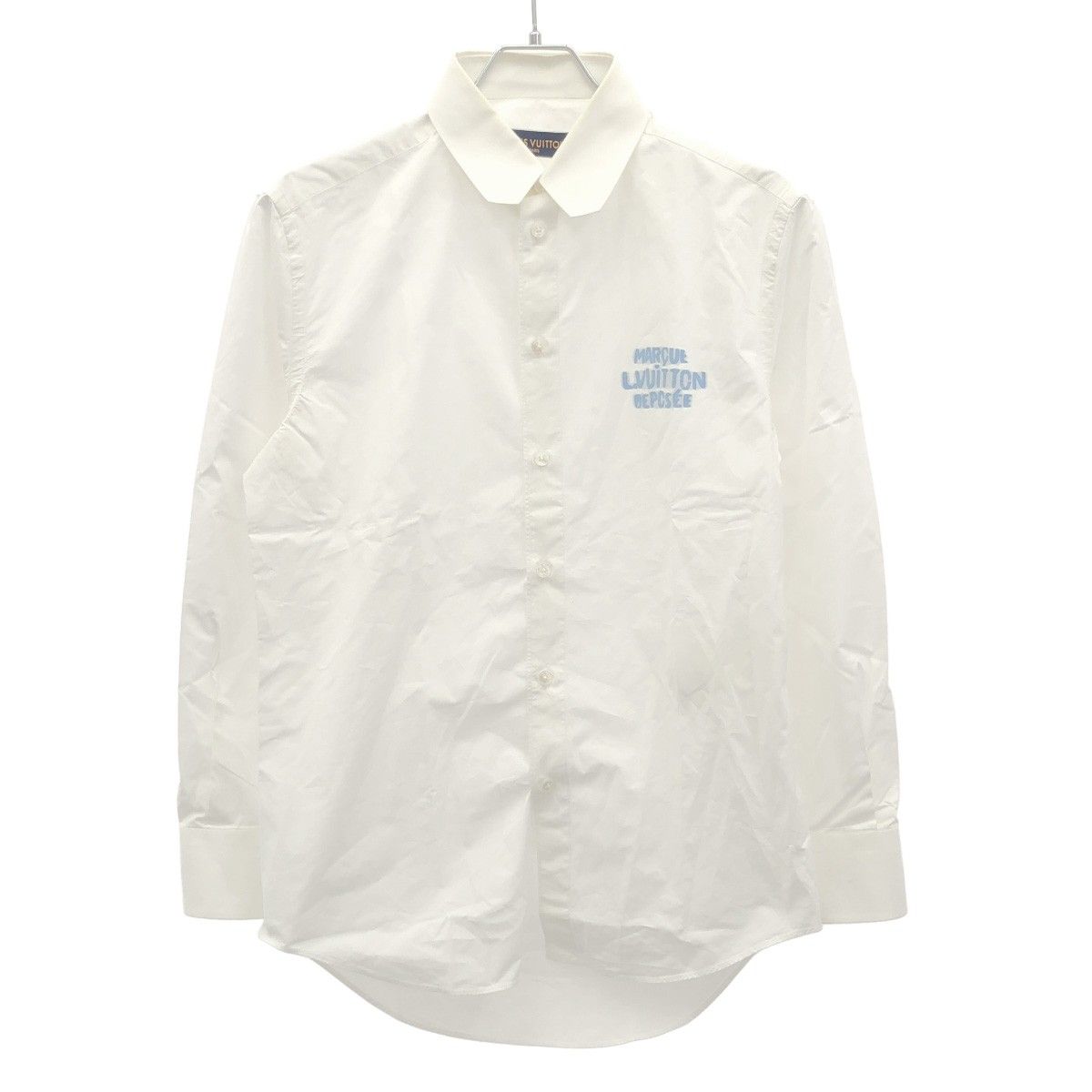 Louis Vuitton Logo Print Cotton Shirt Zkt White