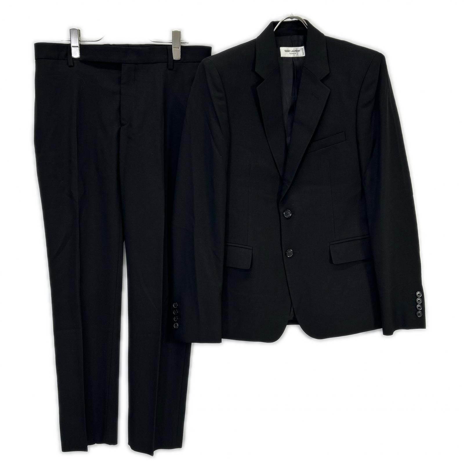 Saint Laurent Paris Black Wool Suit 46