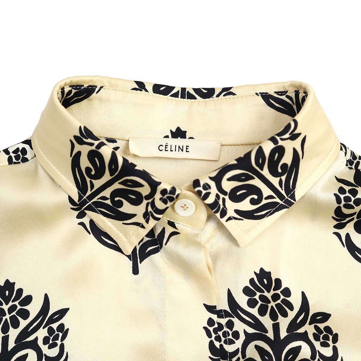 Celine by Phoebe Philo Silk Blouse Shirt 2 Beige 34 — view 3