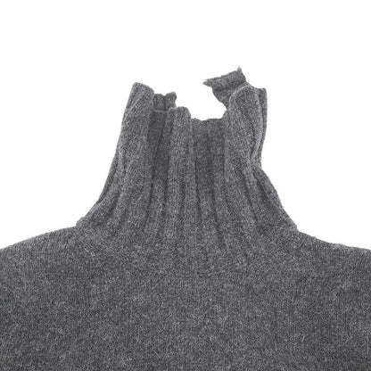 Celine by Phoebe Philo Shetland Destroyer Torneck Knit Sweater 2 Gray XS — view 4