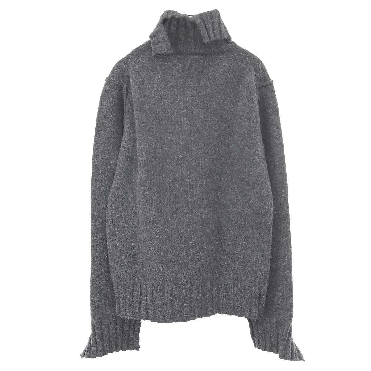 Celine by Phoebe Philo Shetland Destroyer Torneck Knit Sweater 2 Gray XS — view 2