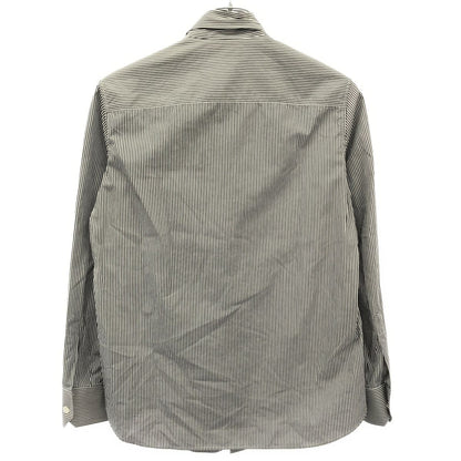 Celine Striped Bowtie Shirt Black White 36 — view 2