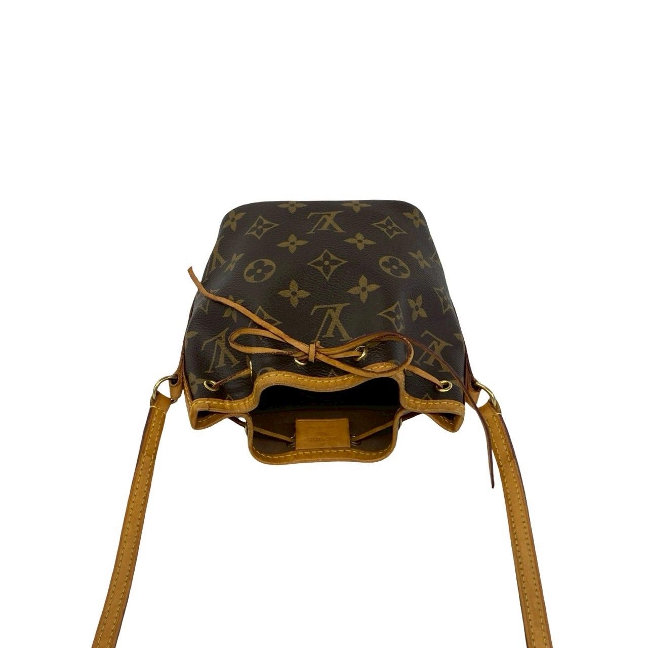 Louis Vuitton Nano Noe Monogram Logo Pattern Leather Mini Shoulder Bag Pochette — view 4