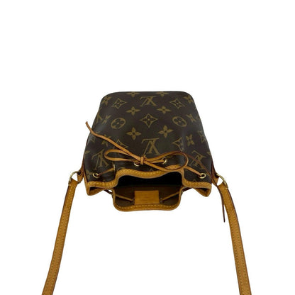 Louis Vuitton Nano Noe Monogram Logo Pattern Leather Mini Shoulder Bag Pochette — view 4