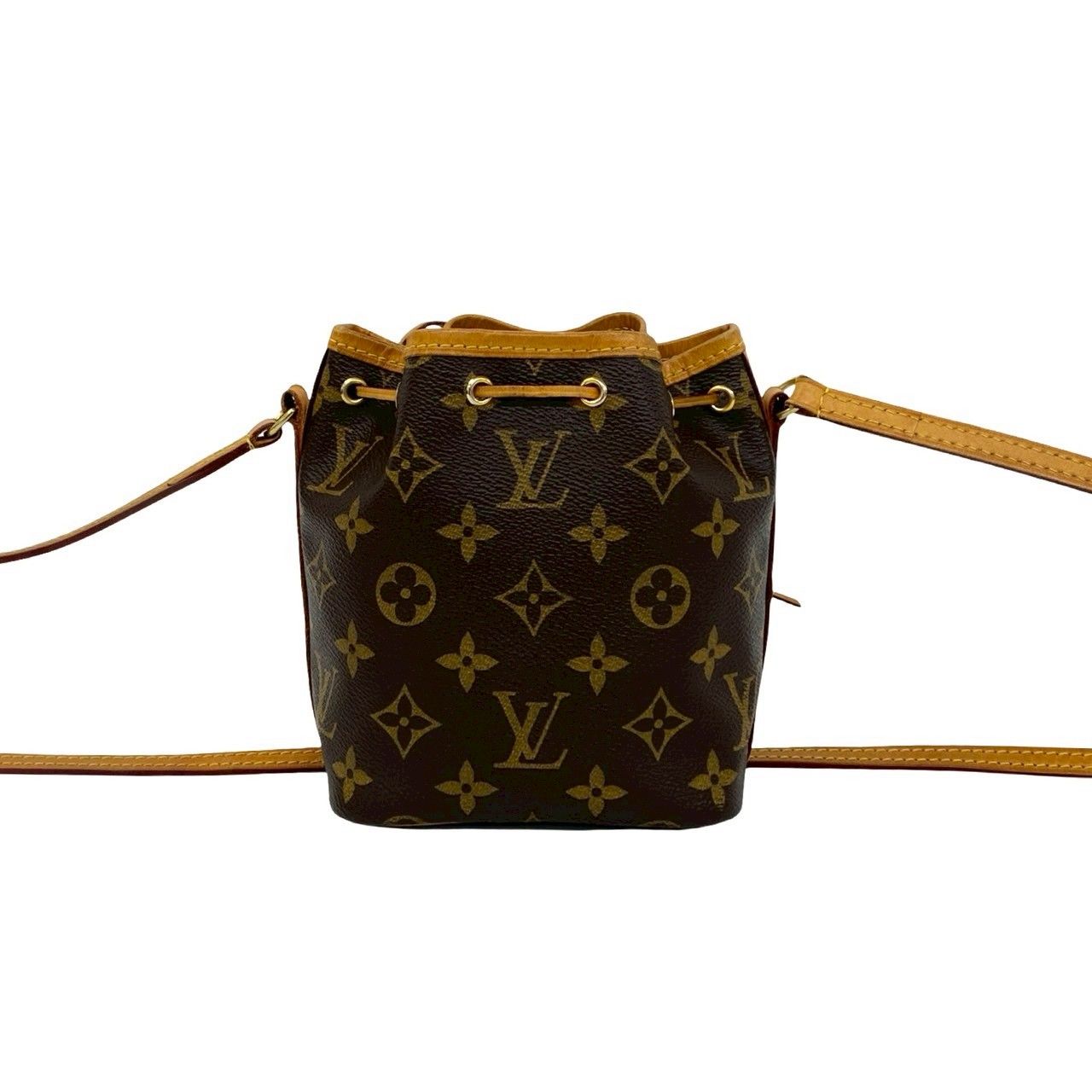 Louis Vuitton Nano Noe Monogram Logo Pattern Leather Mini Shoulder Bag Pochette — view 3
