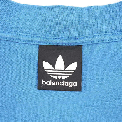 Balenciaga Adidas Inside Out Logo Oversize T-Shirt Blue — view 3