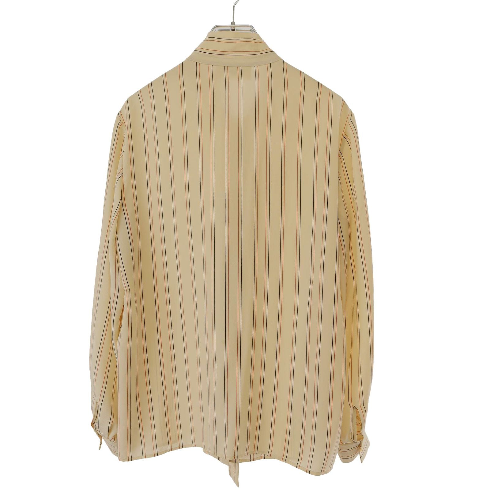 Celine Lavalier Silk Blouse Shirt Beige 36 — view 2