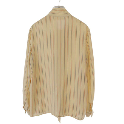 Celine Lavalier Silk Blouse Shirt Beige 36 — view 2