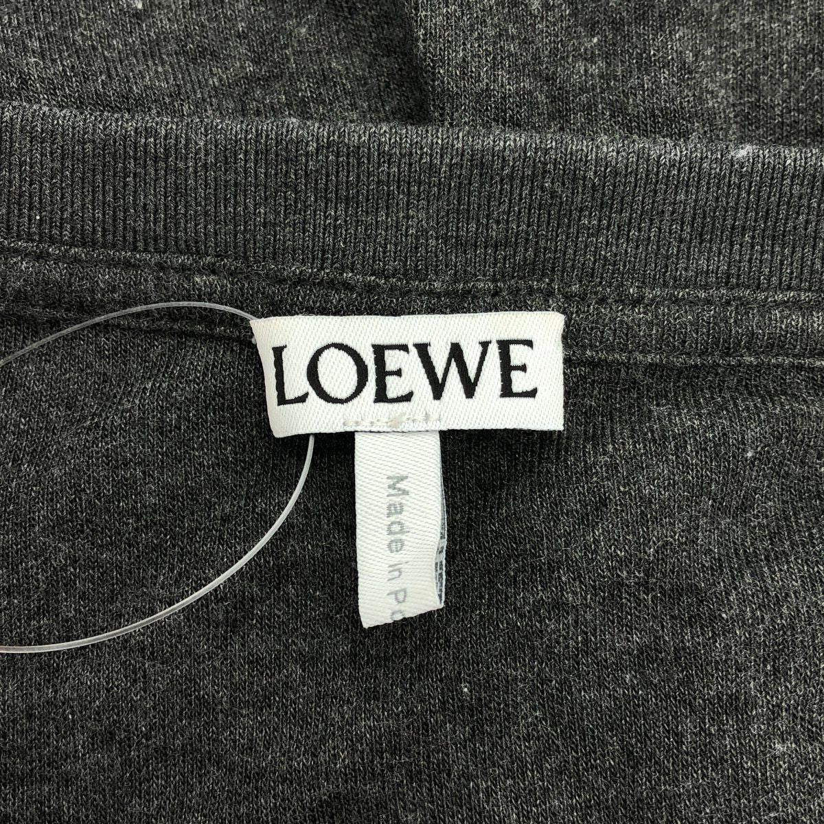 Loewe Anagram Long Sleeve Drape Top Gray — view 3