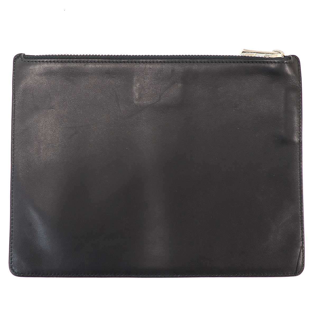 Loewe Anagram Leather Pouch Black — view 2