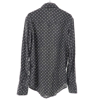 Saint Laurent Paris Star Print Western Shirt Charcoal XS — view 2