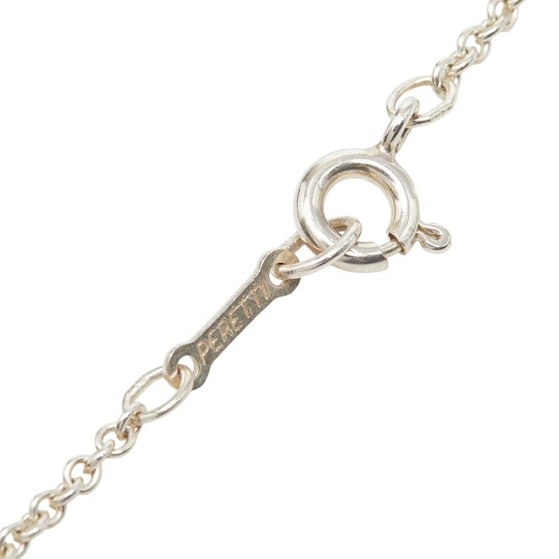 Tiffany & Co Menard Open Heart Chain Pendant Necklace Silver — view 5
