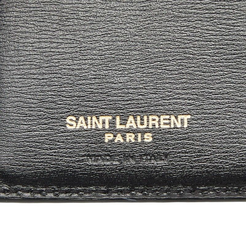 Saint Laurent YSL Logo Bifold Wallet Black Leather — view 8