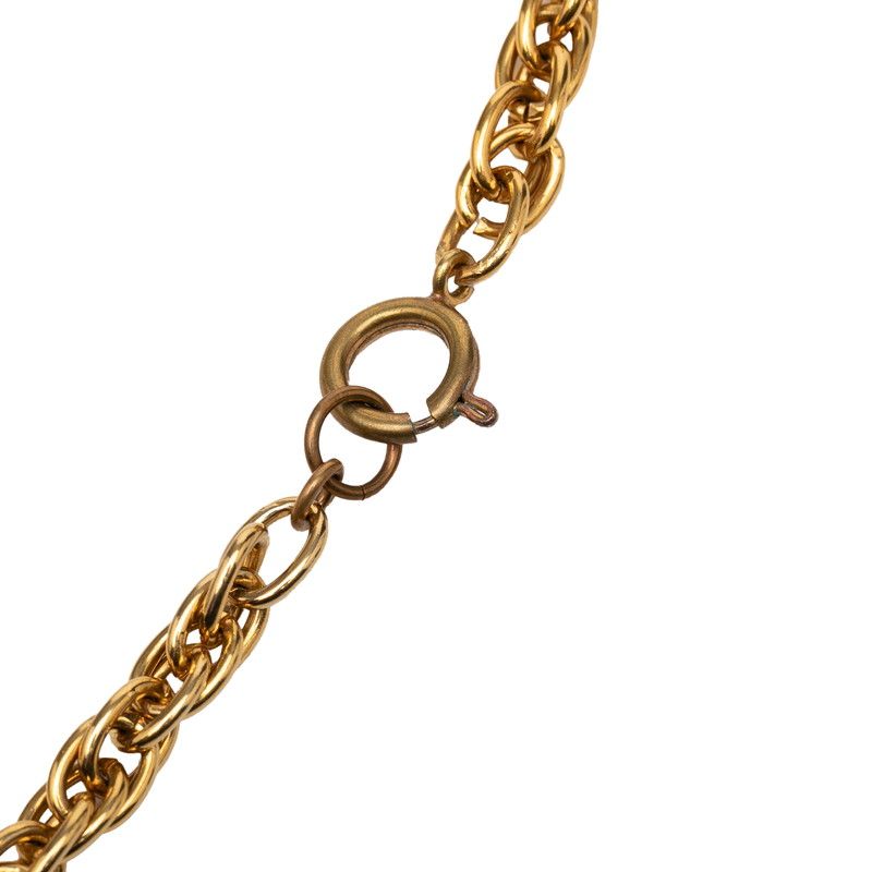 Chanel CC Logo Necklace Gold Plated — view 5